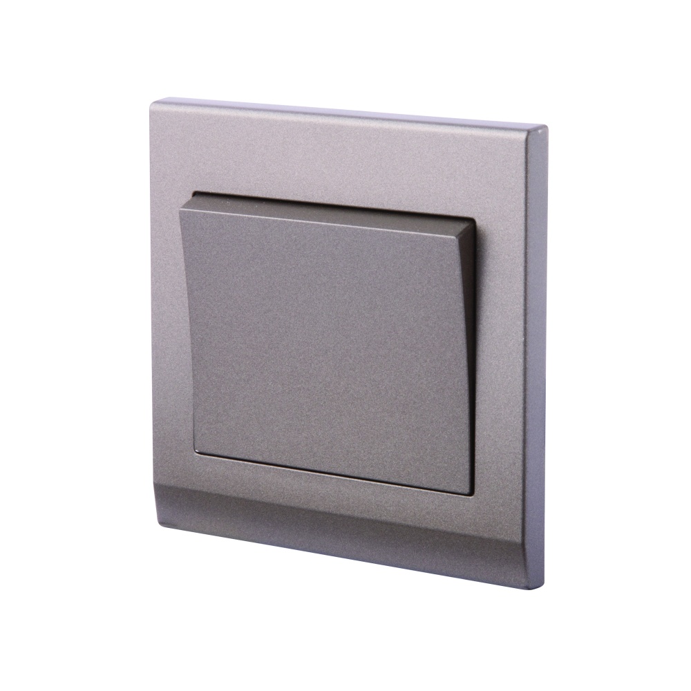 Simplicity Mechanical Light Switch 1 Gang Intermediate Charcoal